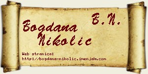 Bogdana Nikolić vizit kartica